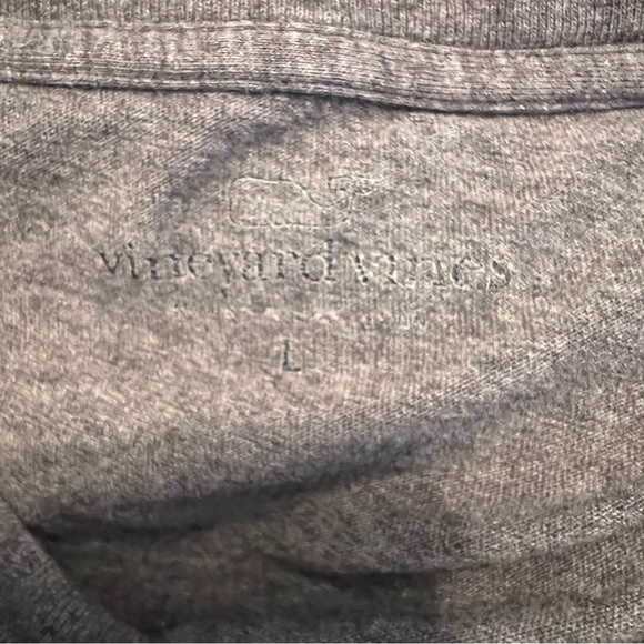 Vineyard Vines T-Shirt Men’s L Gray One Pocket Short Sleeve Tee Whale Logo Shirt - Picture 6 of 7